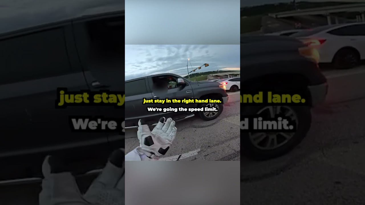 Biker confronts driver for getting too close to them 😬 (via crankbx/ig)