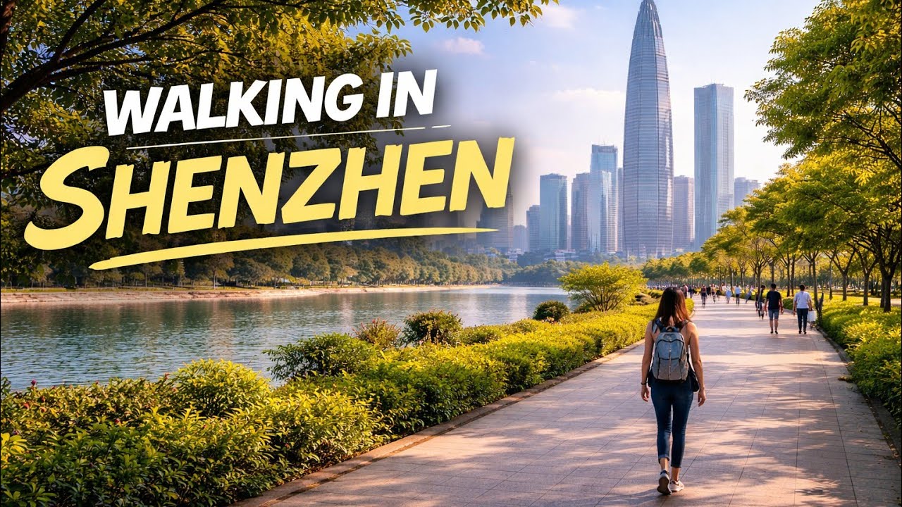 Shenzhen China City Walk 🇨🇳 | Episode 4 – Houhai Station Area & Greenway (4K Walking Tour)