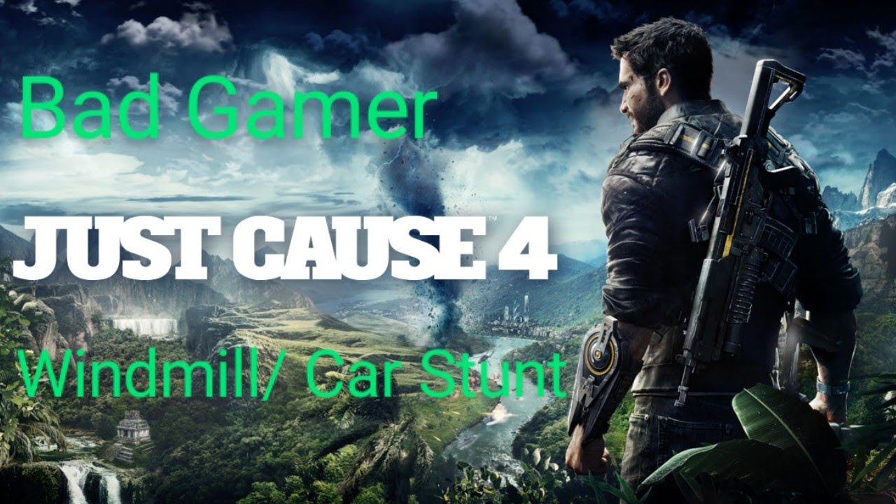 Just Cause 4. Windmill, sports car stunt
