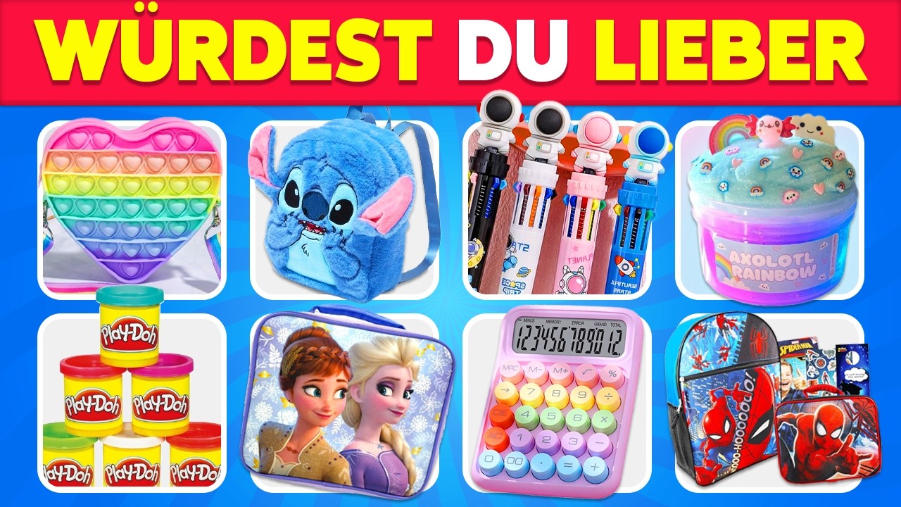 🎒 DU BEVORZUGST...? W&auml;hle dein SCHULMATERIAL 📚✏️