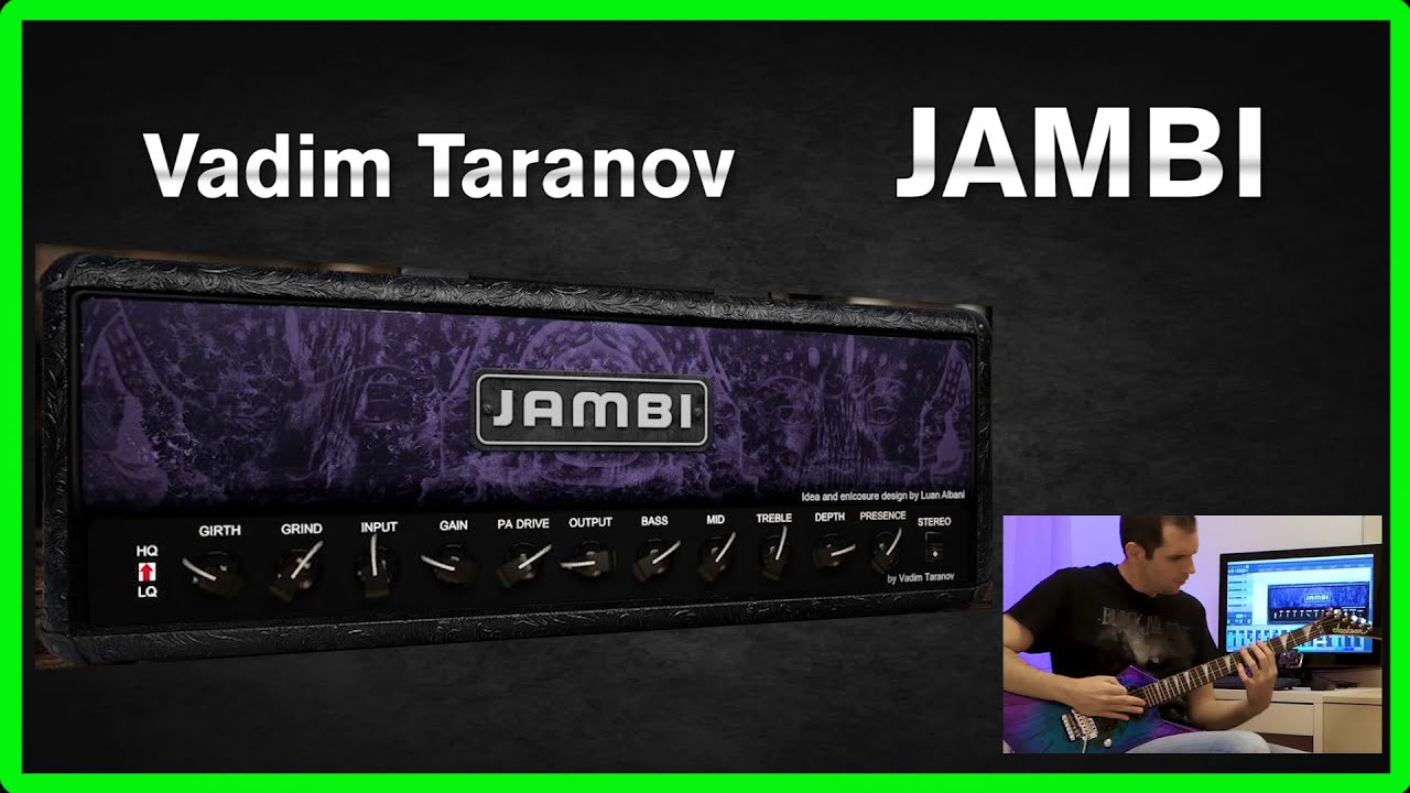 Vadim Taranov Jambi - Free purple amp sim VST plugin for modern rock and metal!
