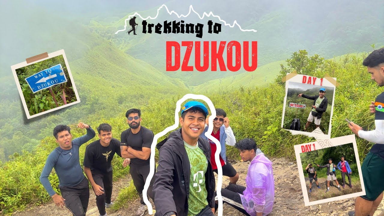 “DZUKOU VALLEY” from “Jakhama” point to CAMPSITE part 1 #dzukouvalley #trekking #fun #vlog #explore 