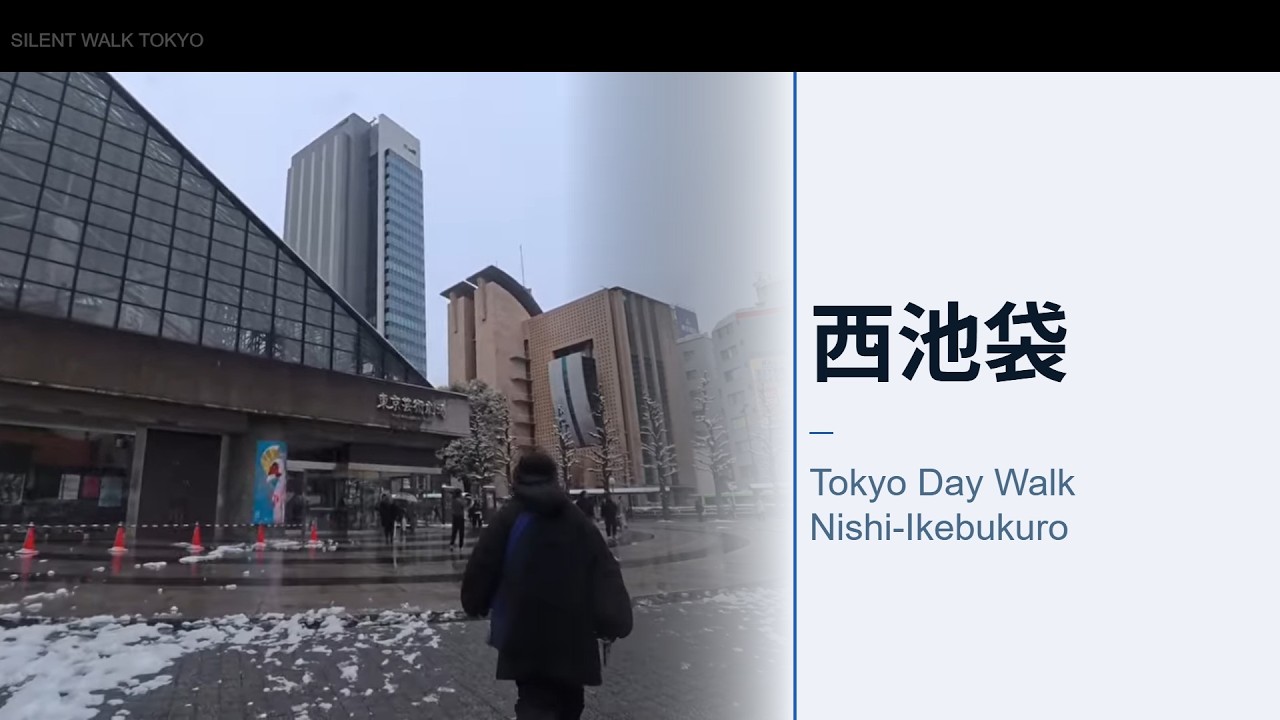 西池袋 雪 冬 昼散歩【Tokyo Day Walk Nishi-Ikebukuro Snow Winter POV】