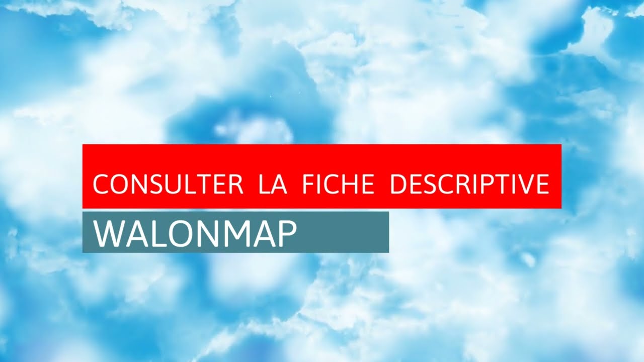 WalOnMap – Comment consulter la fiche descriptive d’une donnée ?