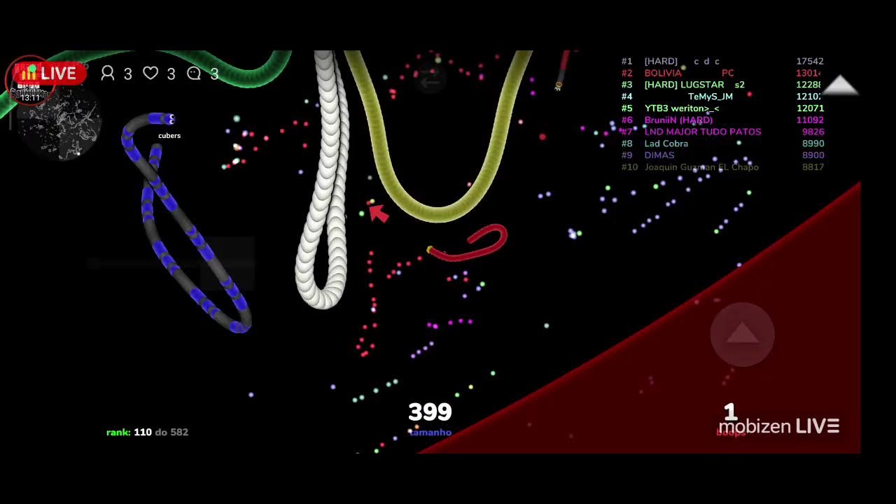 Slitherio ao vivo ELITE SILVA oficial