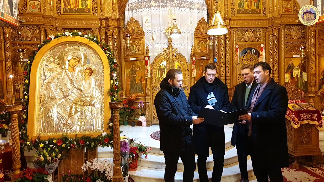 COLINDE (3) Grupul Psaltic Macarie Ieromonahul la Mănăstirea Pângărați