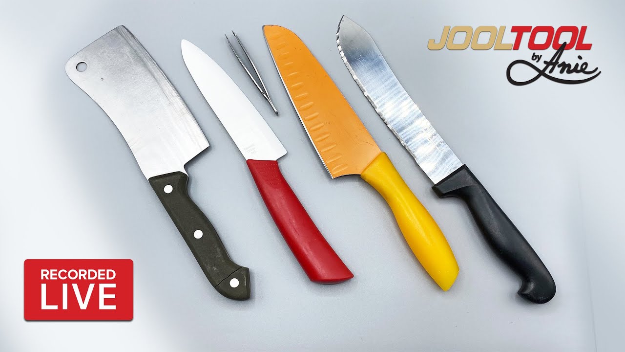 Part 1 : Sharpening Knives & Household items on the JOOLTOOL - LIVE with Anie