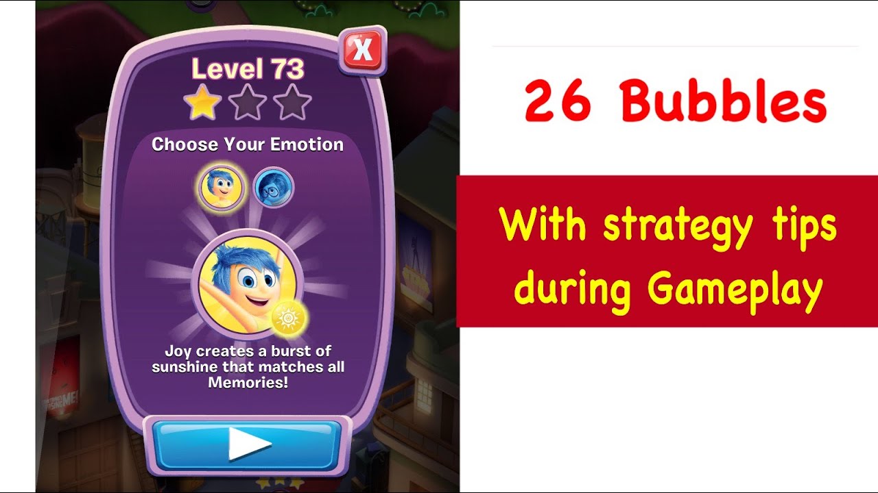 Inside Out Thought Bubbles Level 73 Tips and Strategy Walkthrough NEW with 26 Bubbles