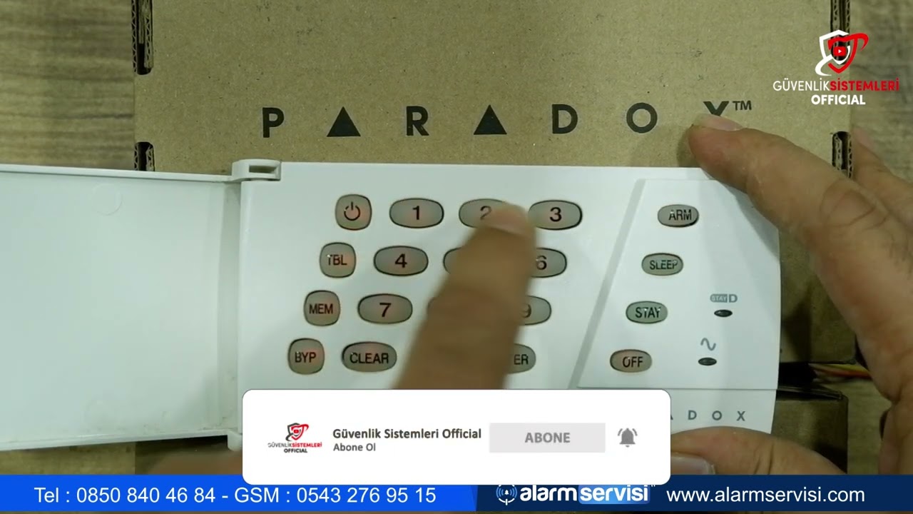 Paradox alarm sistemi tarih saat ayarı