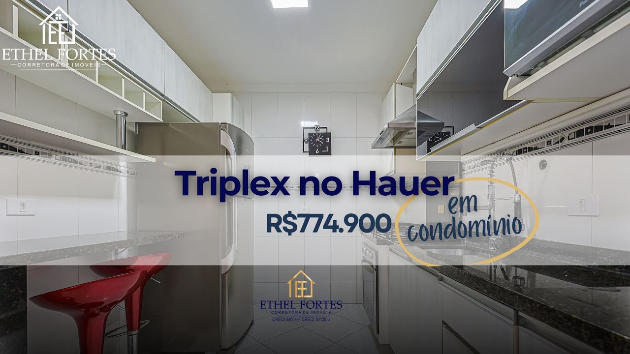 Sobrado Triplex no Hauer | 180m² | 3 Quartos + Ático e Espaço Gourmet