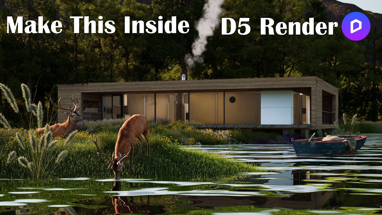 D5 Render - Realistic Exterior Render Tutorial + Ai