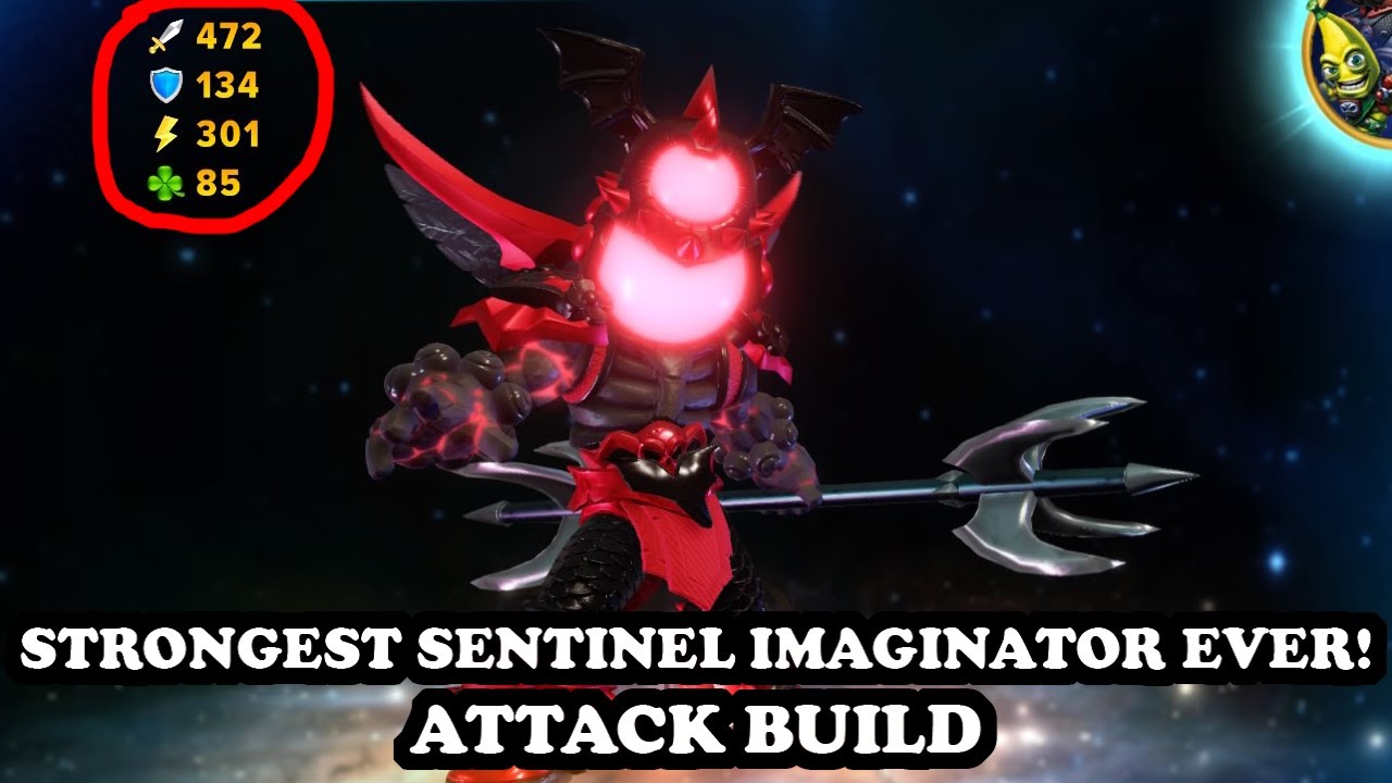 Skylanders Imaginators - +1200 DAMAGE!! STRONGEST SENTINEL IMAGINATOR EVER! ATTACK BUILD