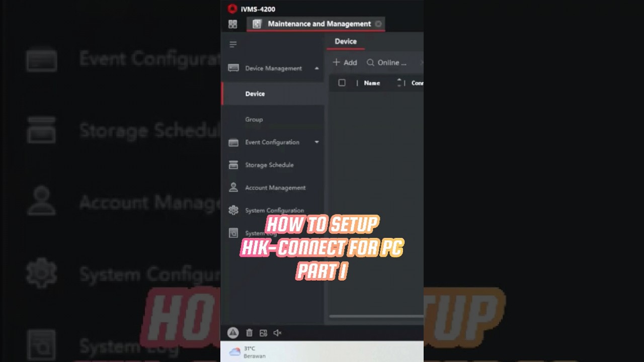 Hik-Connect For PC | Part 1 #cctv #cctvcamera #hikvision