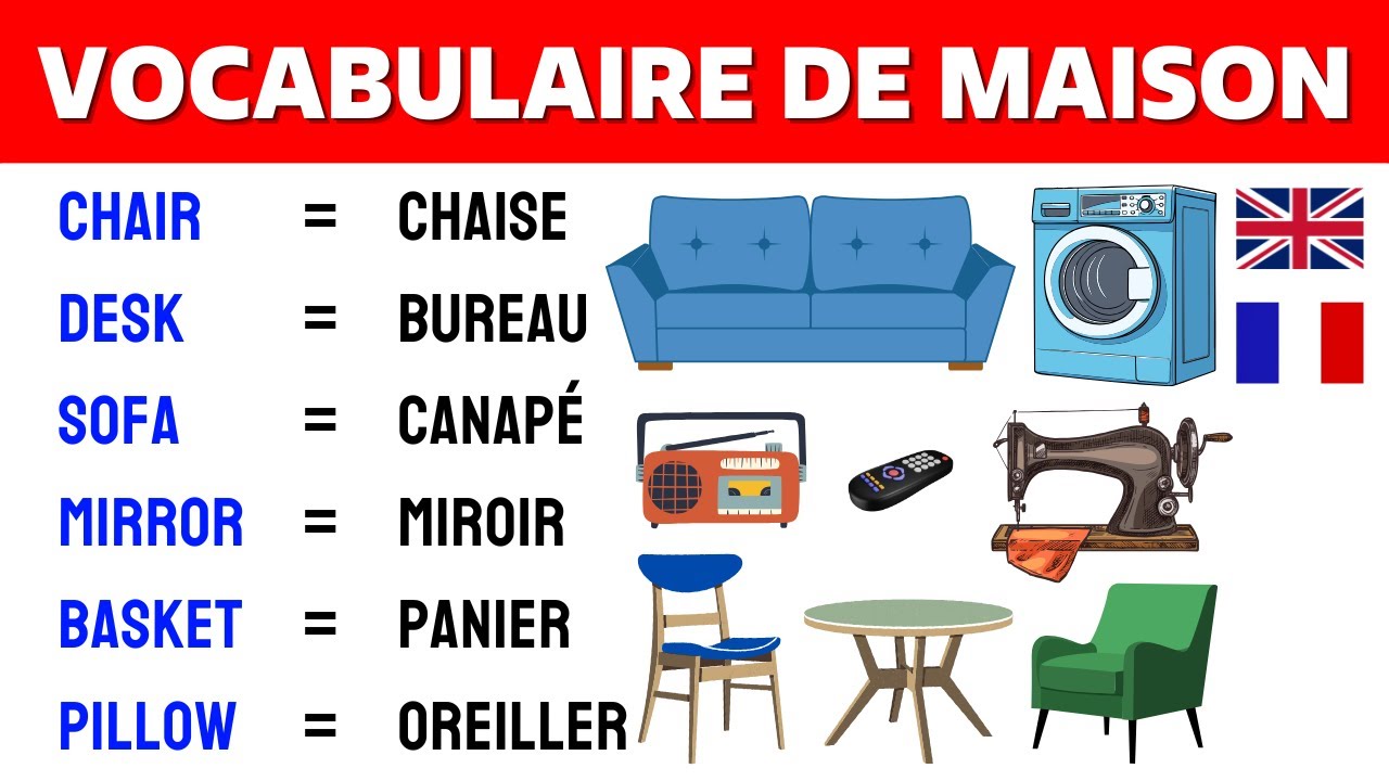 Lesson 5 ✪ Vocabulaire de la Maison en Anglais 📚 House Vocabulary  in English ✔