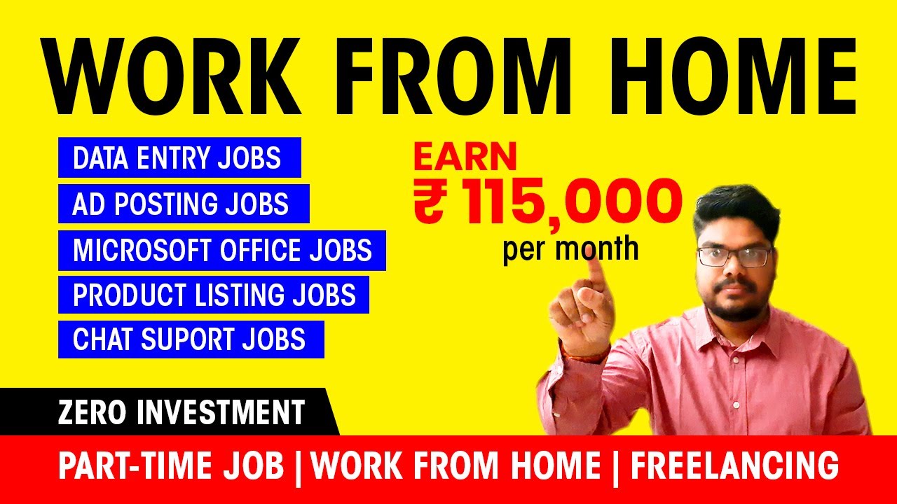 Part Time Online data entry jobs without investment - earn money  from home - online typing jobs