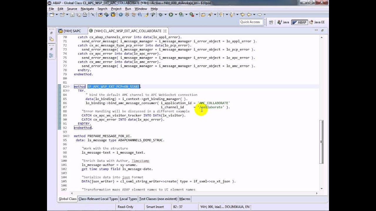 How to implement collaboration using ABAP Push Channel (APC) and ABAP Messaging Channel (AMC)