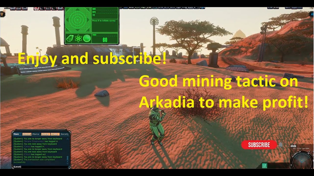 Entropia Universe best mining place on Arkadia