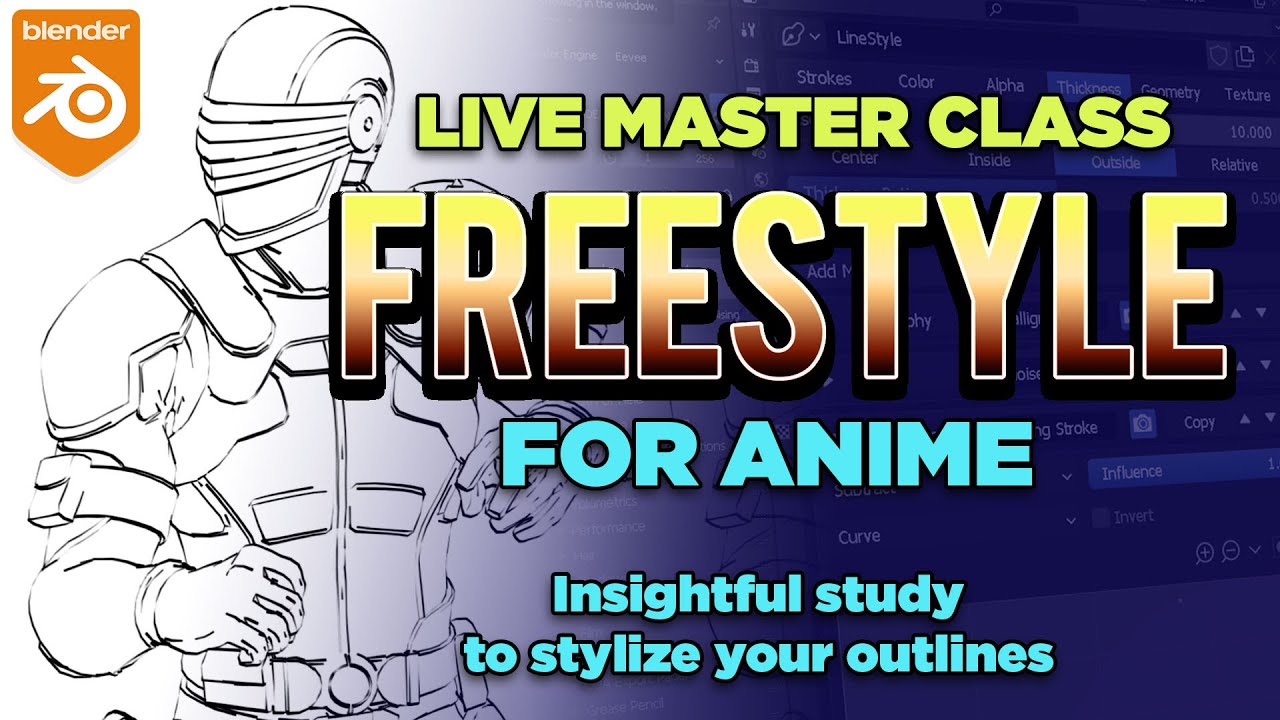 FREESTYLE for ANIME outlines in Blender