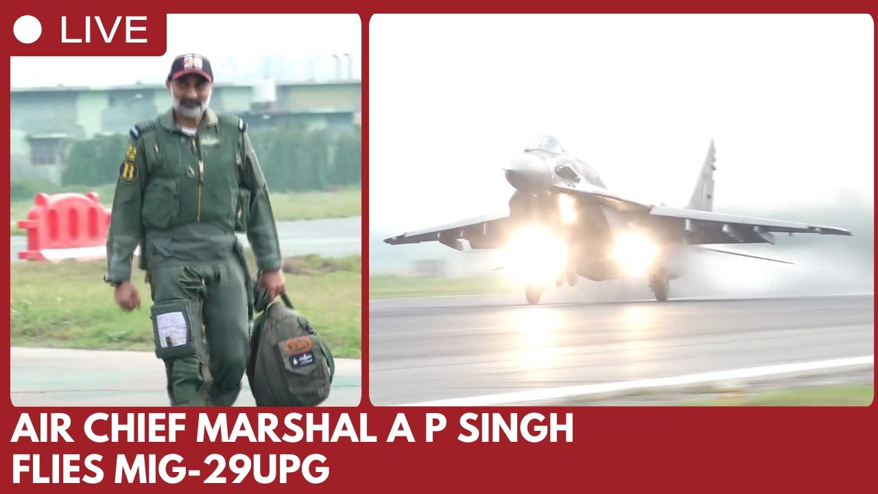 Air Chief Marshal A P Singh flies MiG-29UPG, reviews Western Air Command readiness in Punjab