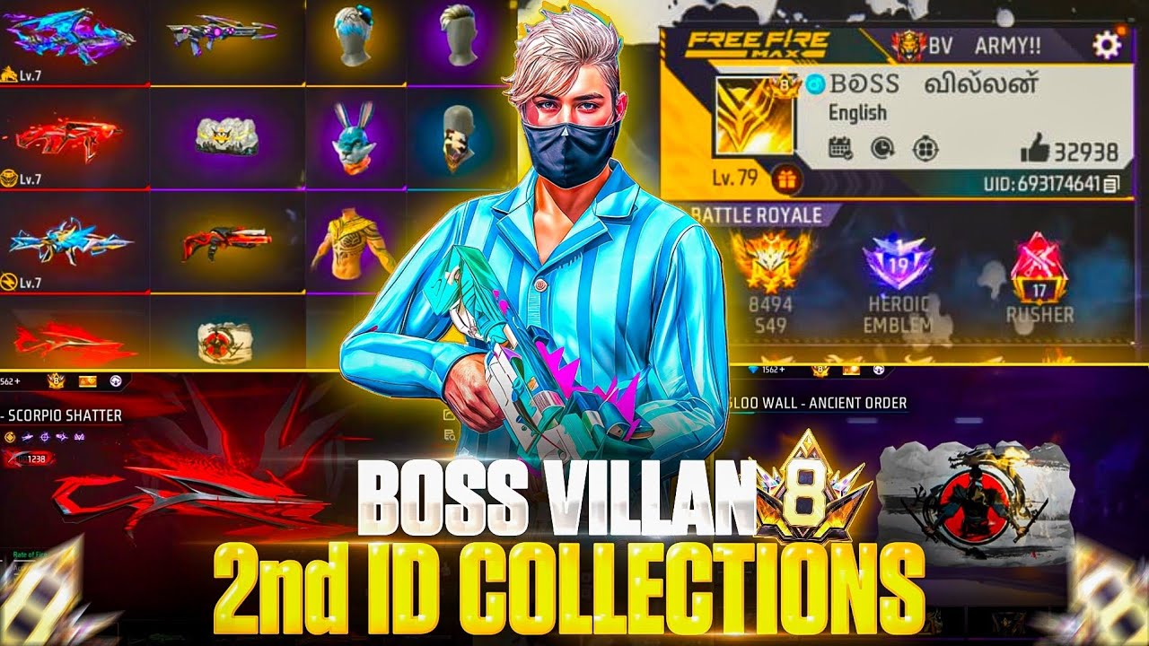 🥵2 I'd COLLECTION 🤯 WHITE WALL 🐻‍❄️🧱🩷 WORTH FOR MONEY 🤑 ✅|||#bossvillanYT#freefire 