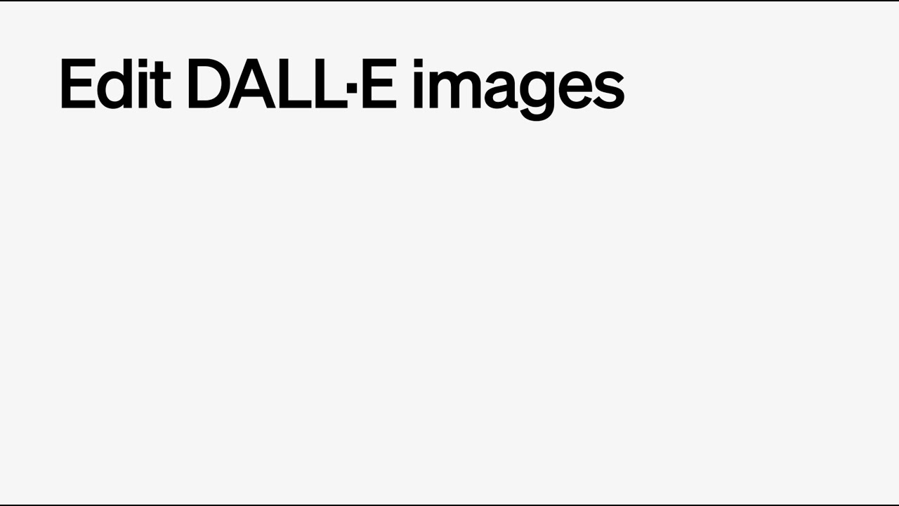 Editing DALL&middot;E Images in ChatGPT