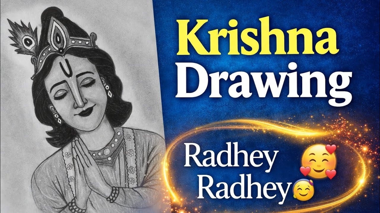 Lord Krishna Drawing || How to draw Lord Krishna  ||  Drawing Tutorial 