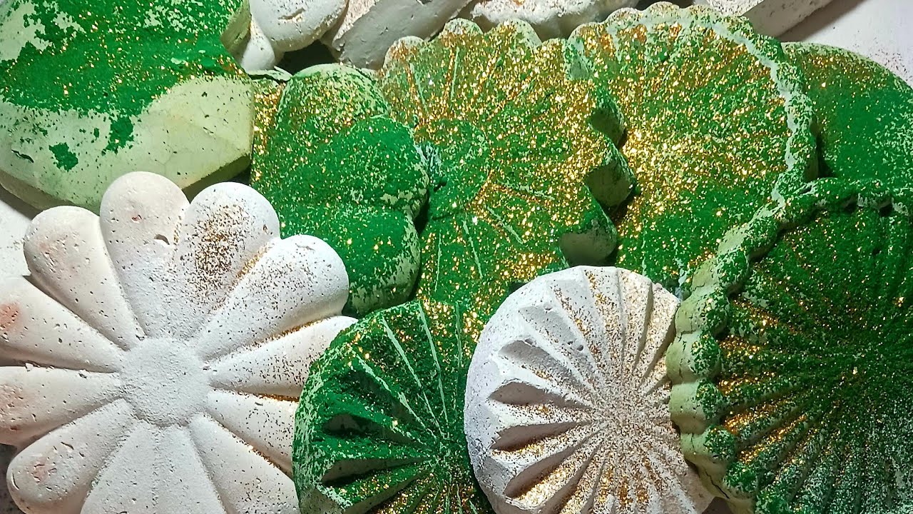 Soft crispy and dusty green and white gymchalk reform Crush/ASMR/oddly satisfying/pls subscribe 🙏
