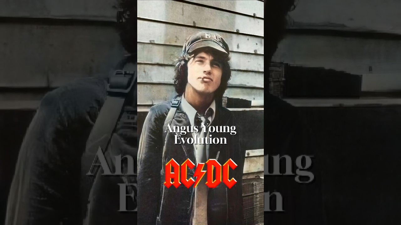 Angus Young Evolution: The Riff King of AC/DC #shorts #angusyoung #acdc #rocklegend #classicrock