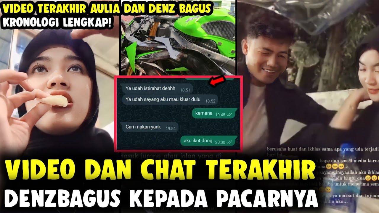 SEDIH! VIDEO DAN CHAT TERAKHIR DENZBAGUS KE PACARNYA AULIA! DENZBAGUS ALLVLOG MENINGGAL DUNIA