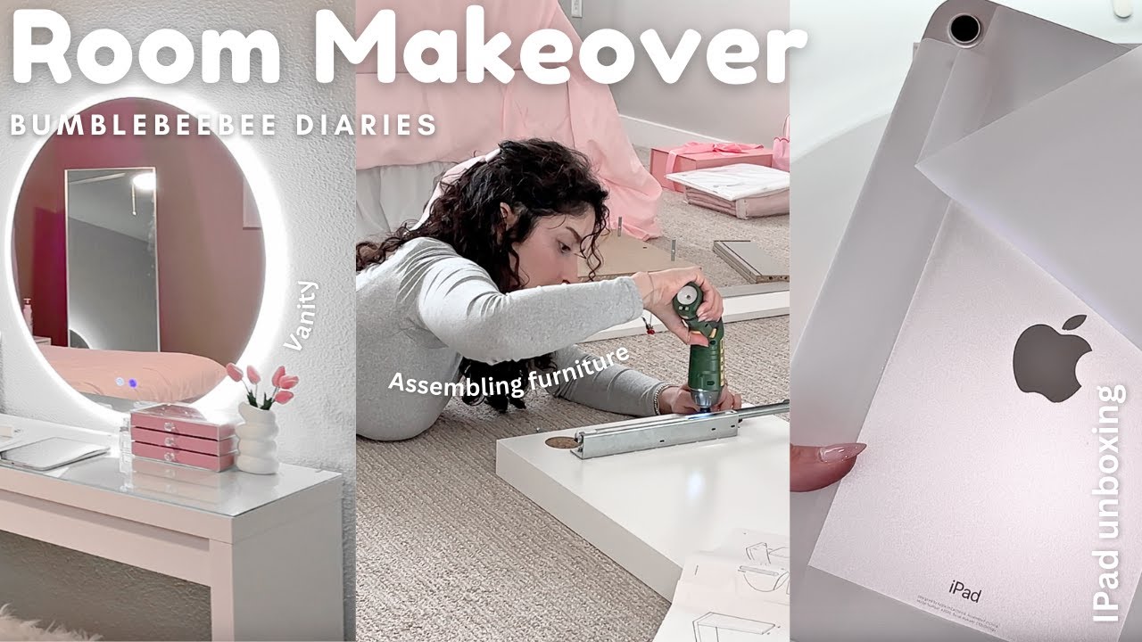 🎀Aesthetic Bedroom Makeover🎀 Pinterest inspired | Decorate, Clean, Unbox my IPad with me | Room tour