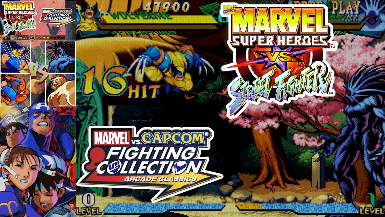 Marvel Super Heroes Vs Street Fighter - Arcade Playthrough [Marvel Vs Capcom Fighting Collection]