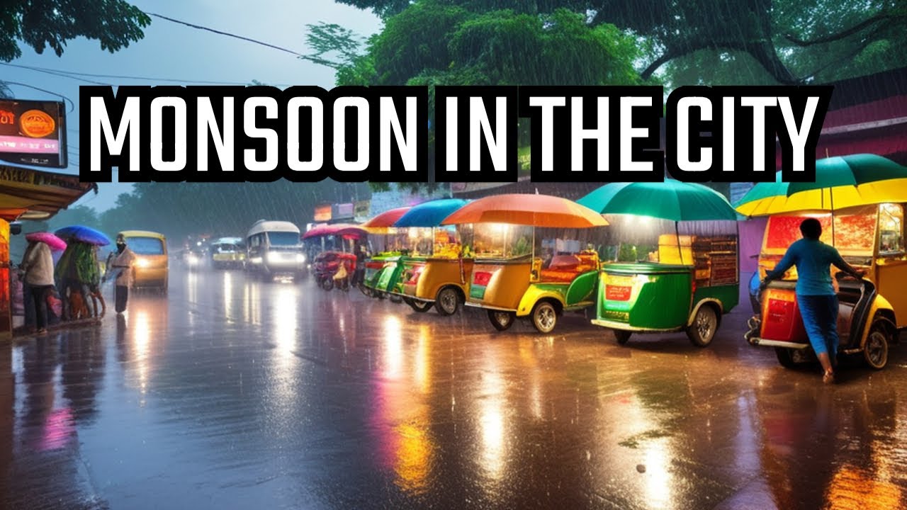 The Streets of Chandigarh in the Rain