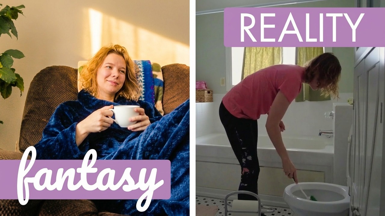 a working moms fantasy of a day off...vs. reality