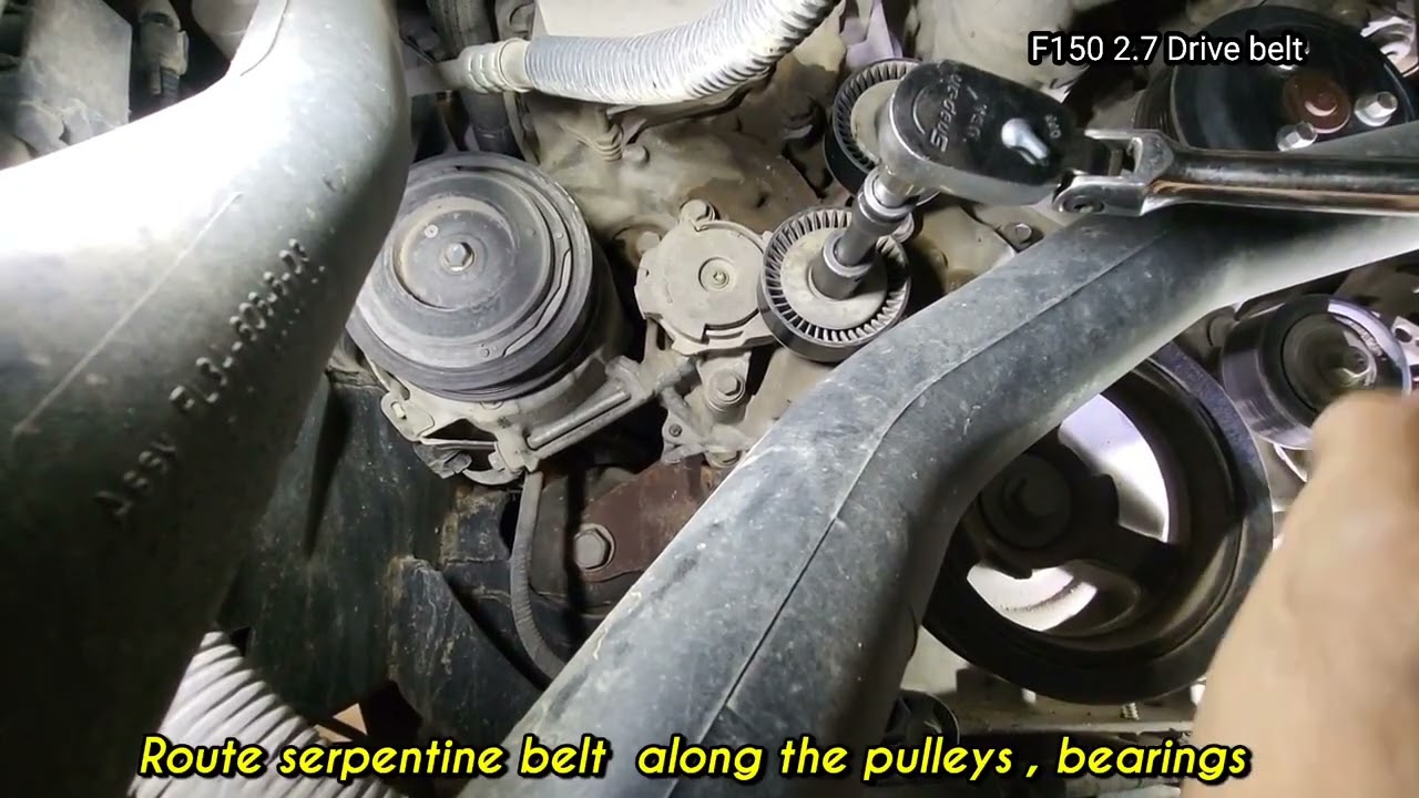 F150 2 7L EcoBoost  Serpentine belt replacement, can learn it in 4 mins,   #F150SerpentineBelt,