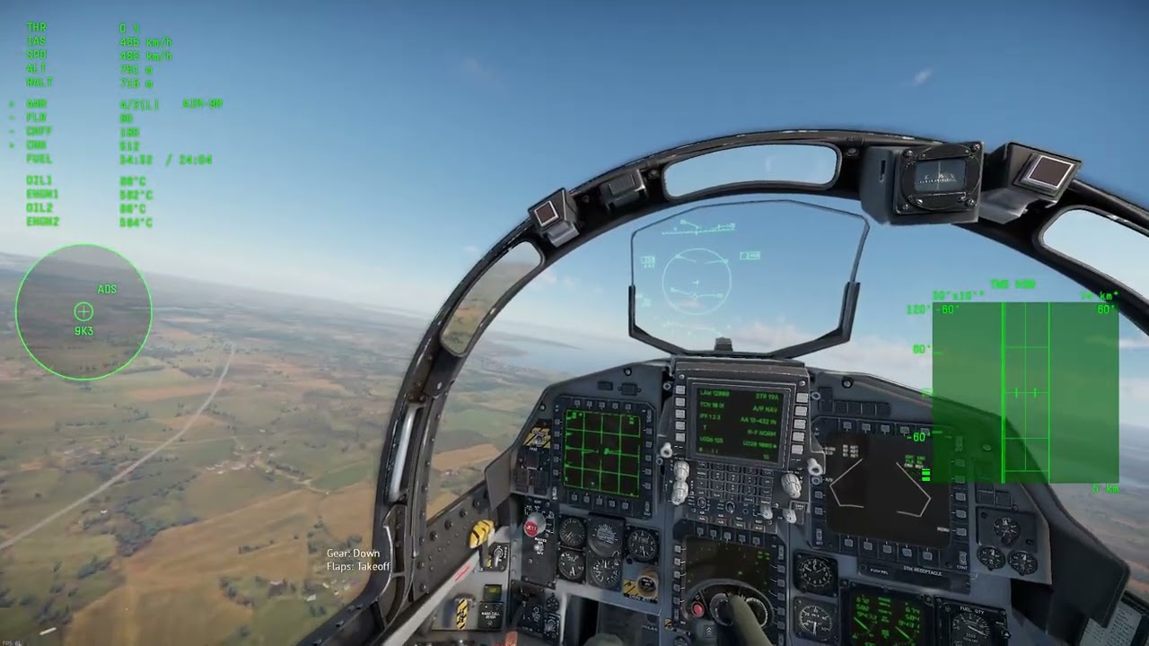 F-15E sim landing practice w/ OpenTrack and XBOX controller