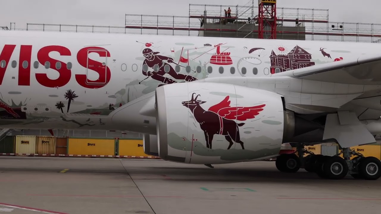 Arrival of Swiss's first Airbus A350 in Zürich