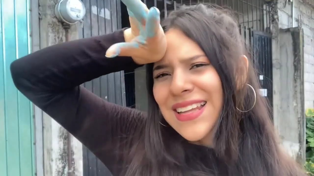 Girl walking barefoot for Youtube