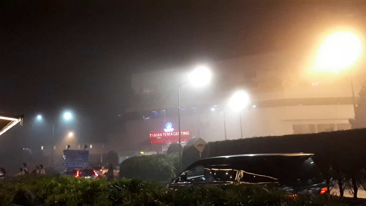 Cold Weather At Night Outside Genting Highland Malaysia