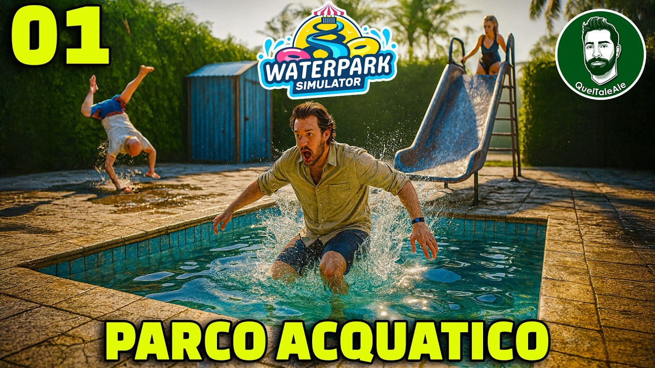 APRIAMO UN PARCO ACQUATICO...PERICOLOSISSIMO - Waterpark Simulator - Gameplay ITA - 01