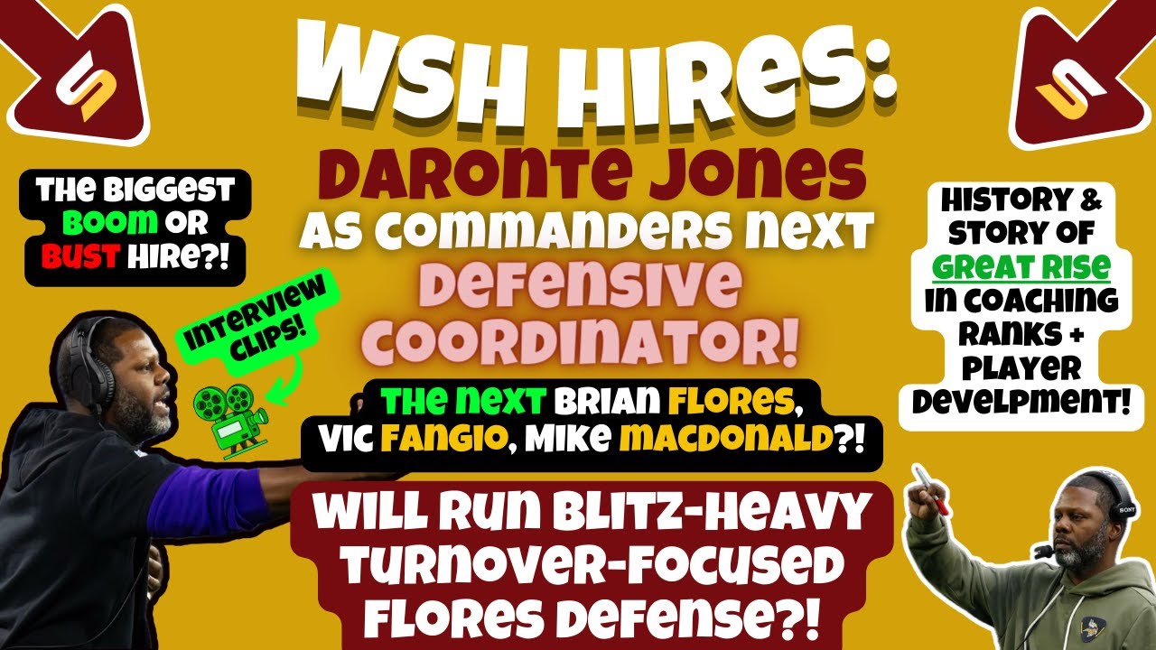 🚨BREAKING: WSH Hires BLITZ-HEAVY Daronte Jones as Defensive Coordinator! | 🔥ELITE? Stats! INTERVIEW🎥