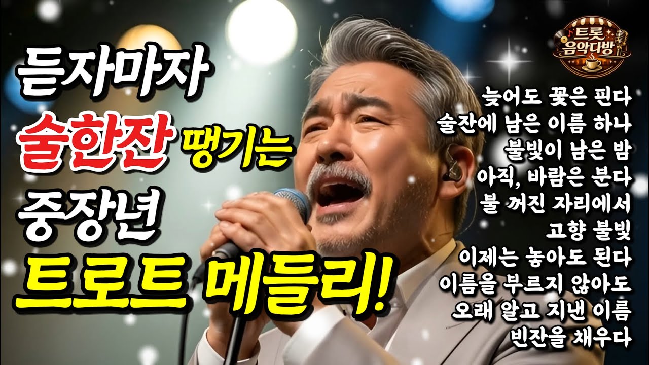 🎵듣자마자 술한잔 땡기는 중장년 감성 7080트로트｜매력적인 허스키 보이스
