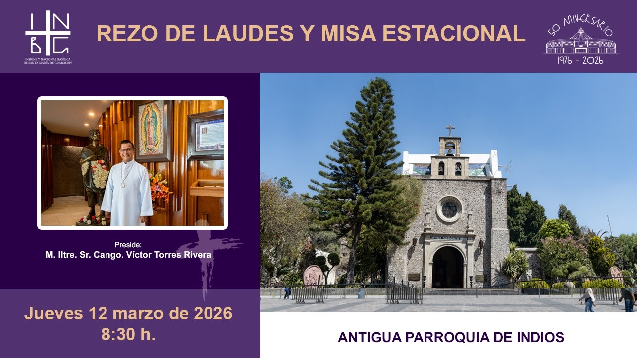 Rezo de Laudes y Misa Estacional, 12 de marzo de 2026, 8:15 h.