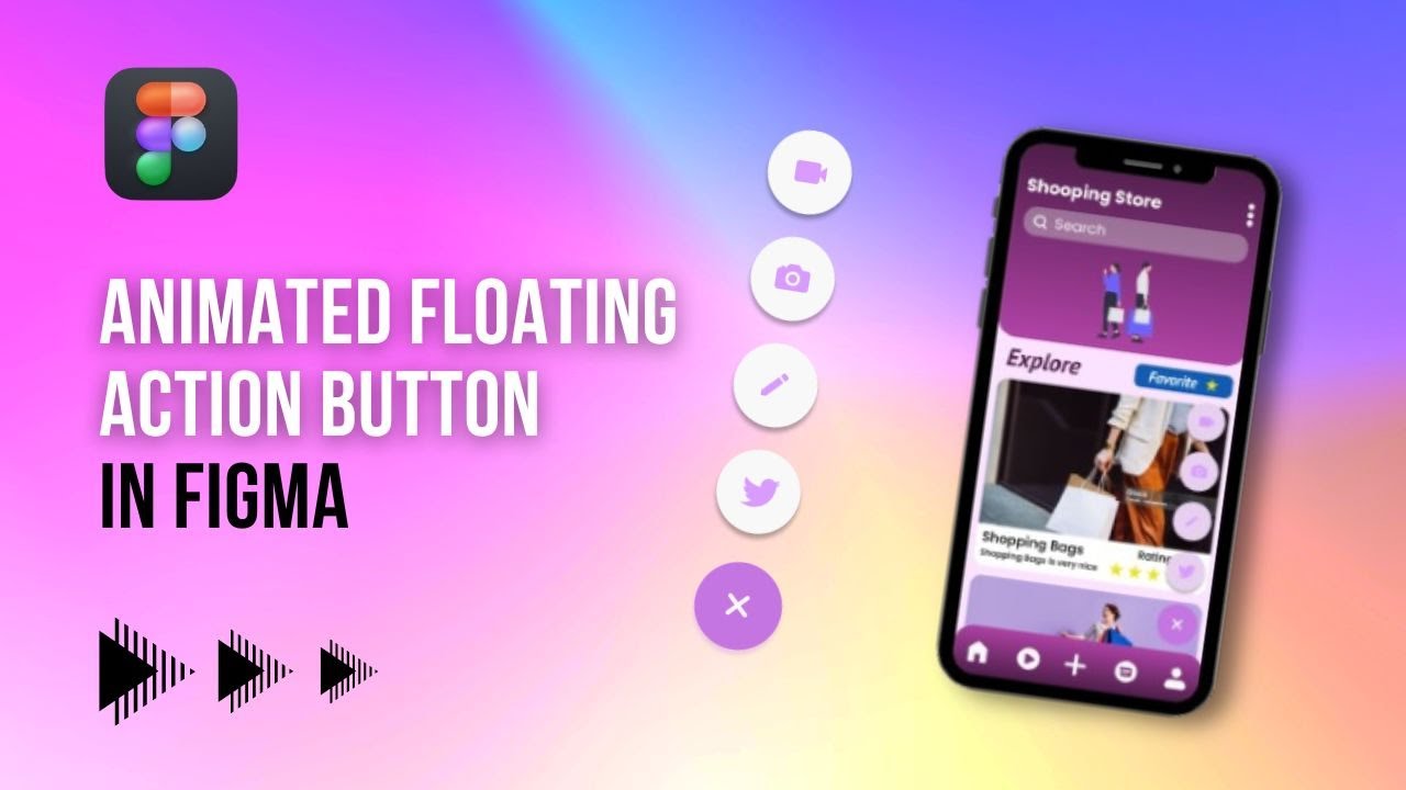 Floating Action Button Animation | Animated Floating Action Button | Figma Animation Tutorial