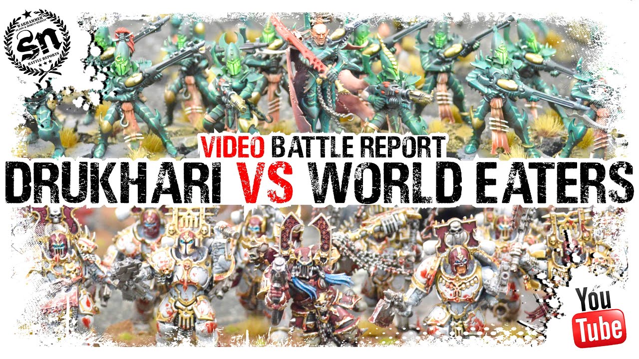 Warhammer 40k (Battle Report) - Drukhari vs World Eaters