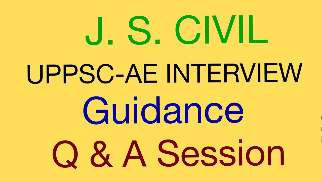 UPPSC AE Interview guidance  | Civil Engg I By Jitendra Sir