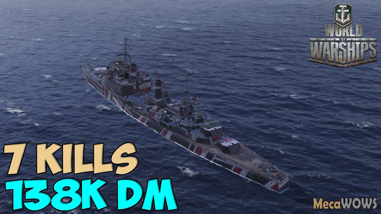 World of WarShips | Fiji | 7 KILLS | 138K Damage - Replay Gameplay 1080p 60 fps