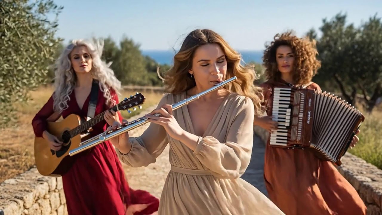 Echoes from the Spanish Courtyard | Cinematic Flamenco Guitar, Sax, Accordion & Flute