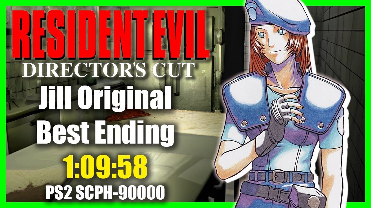 Resident Evil Director's Cut (PS1) Speedrun - Jill Original Best Ending - 1:09:58 [PS2 SCPH-90000]