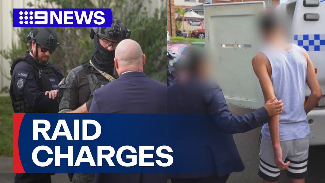 Teens charged in counter-terrorism raids after Sydney church stabbing | 9 News Australia