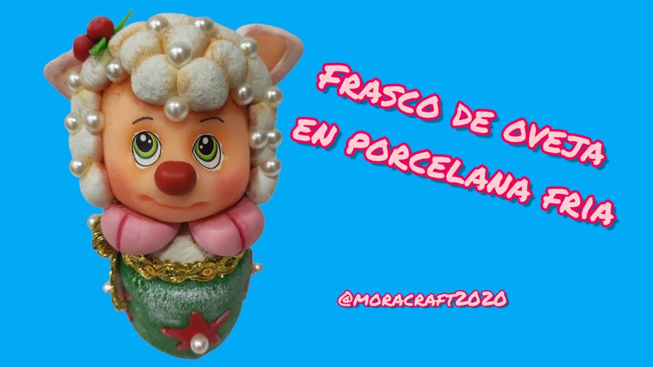 como  HACER una OVEJA en FRASCO   en porcelana fria PRINCIPIANTES